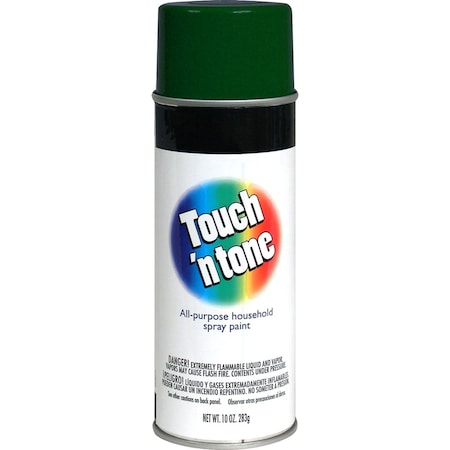 Touchntone Spray Paint, Hunter Green, Gloss, Oil, 10 oz 55271830
